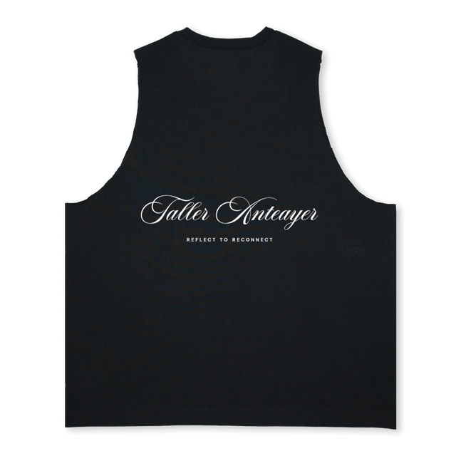 TALLERANTEAYER Deep Black Oversized Vest.