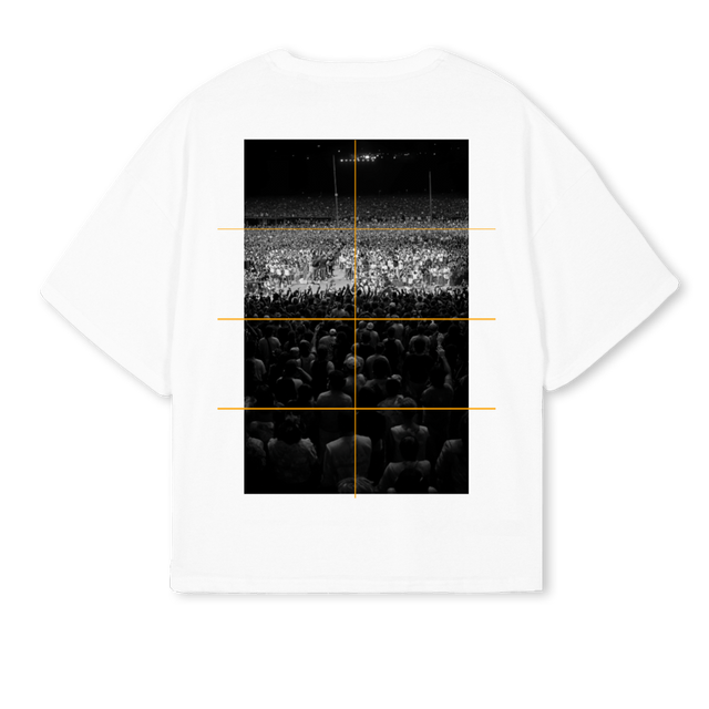 SLANGCROWDWHITE White Oversized Boxy Tee.