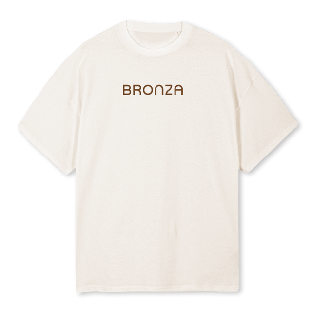 BRONZA Vintage White Oversized Tee.