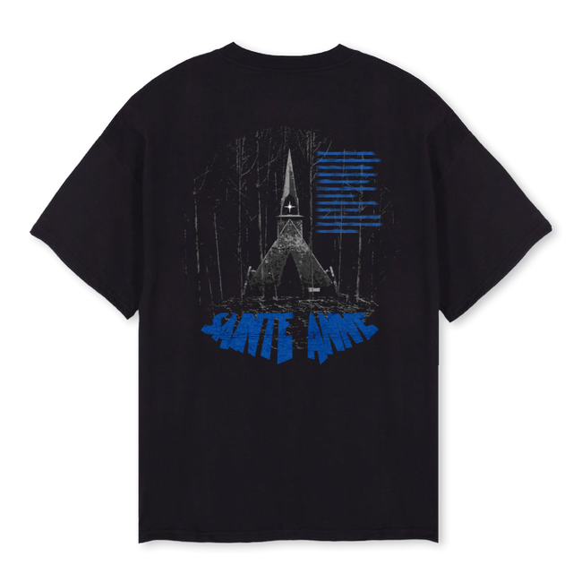 SAINTEANNE Black Oversized Tee.
