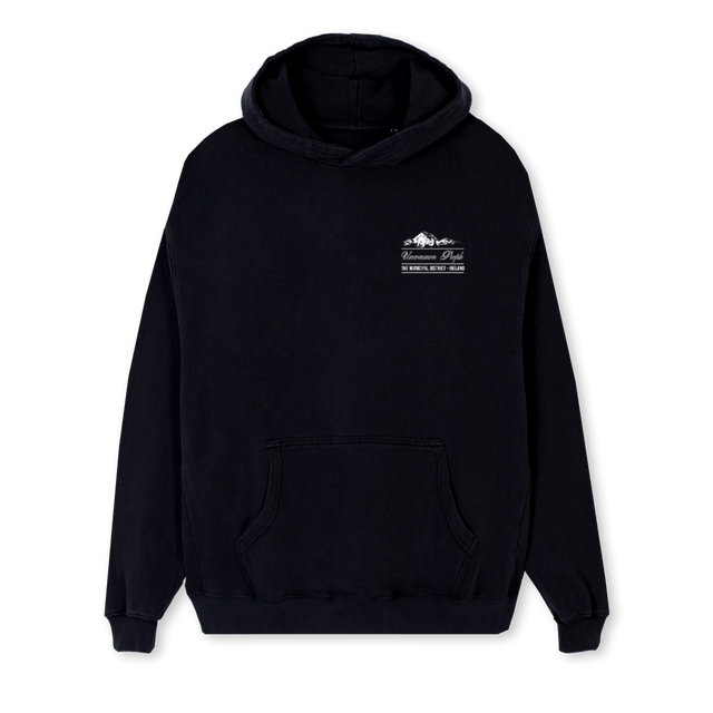 DISTRICT_2  Black Regular Hoodie.