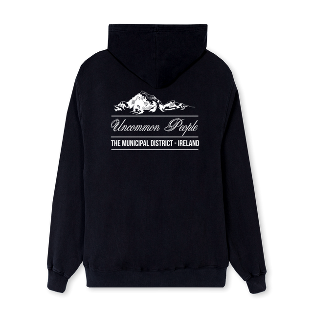 DISTRICT_2  Black Regular Hoodie.