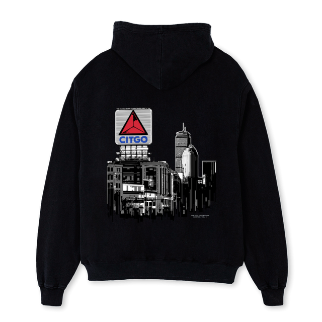 BOSTONBLACKHOODIE Black Oversized Hoodie.