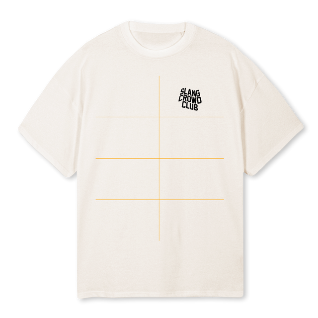 SLANGCROWDSURFWHITE Vintage White Oversized Tee.