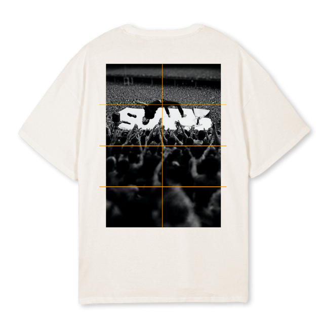 SLANGCROWDSURFWHITE Vintage White Oversized Tee.