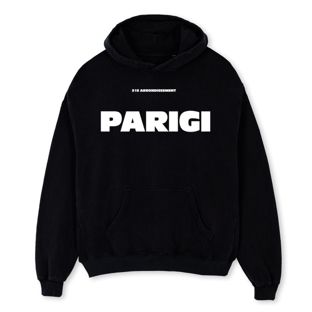 BRAVI Black Oversized Hoodie.