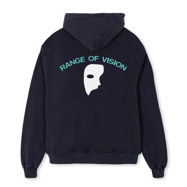 RANGEOFVISION Vintage Black Oversized Hoodie.