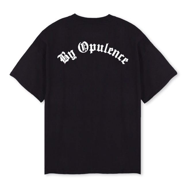 BYOPULENCECURVETEE Black Oversized Tee.