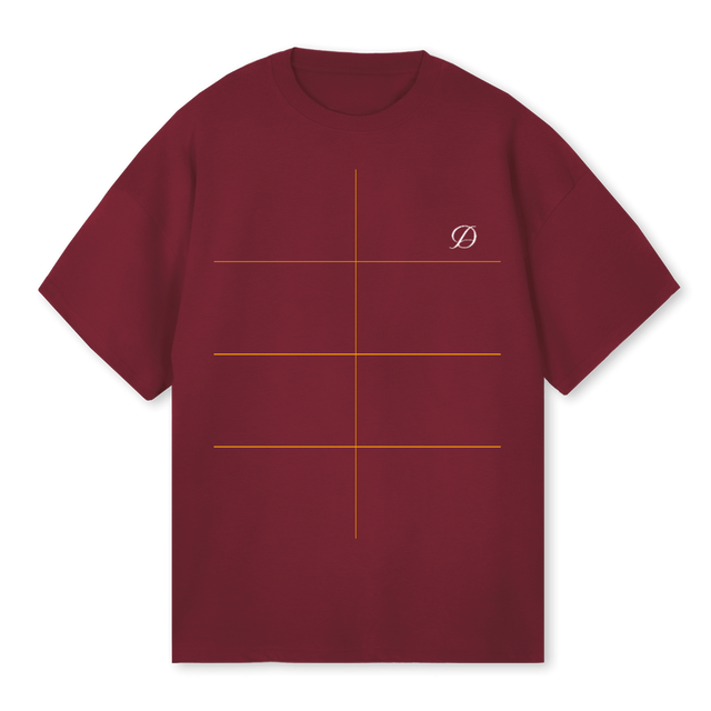 DREAMERS_2  Burgundy Oversized Tee.