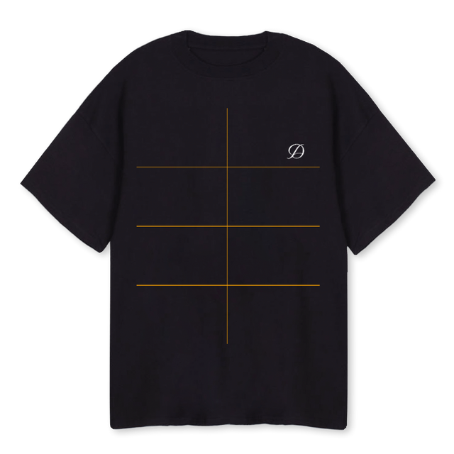 DREAMERS_3  Black Oversized Tee.