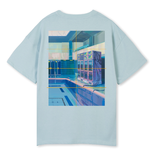 LIDOPOOL Cold Blue Oversized Tee.
