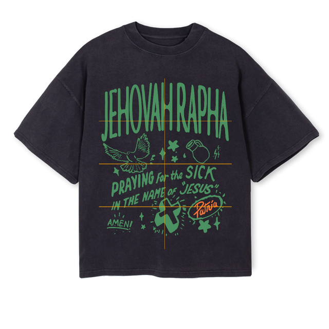 JEHOVAHSHIRT Vintage Black Oversized Boxy Tee.