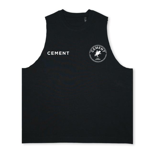 STAMP Deep Black Oversized Vest.