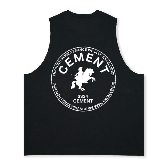STAMP Deep Black Oversized Vest.