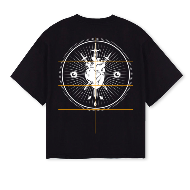TESTTES Black Oversized Boxy Tee.