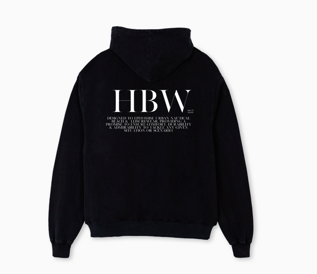 HBW HOODIE Black Oversized Hoodie.