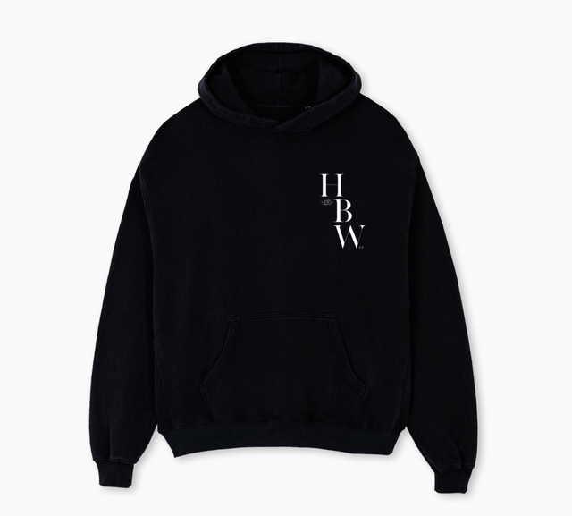 HBW HOODIE Black Oversized Hoodie.