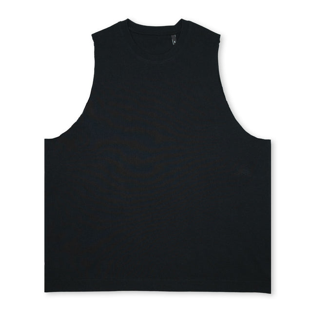 Deep Black Oversized Vest. – WATC STUDIO