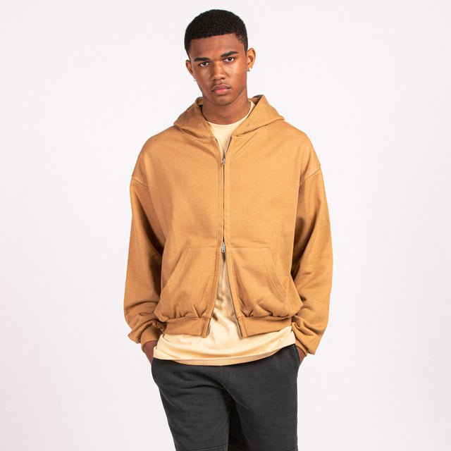 Croissant Oversized Zipped Hoodie.