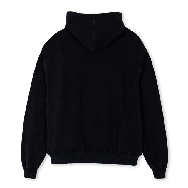 XEN ZIP Black Oversized Zipped Hoodie.