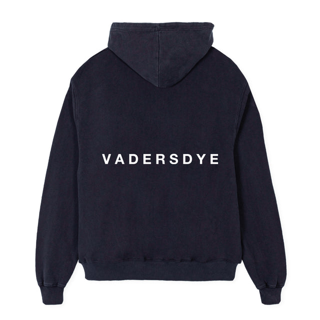 VADERS LG WHT Vintage Black Oversized Hoodie.