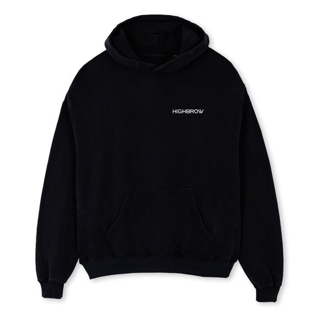 DROPUNO Black Oversized Hoodie.