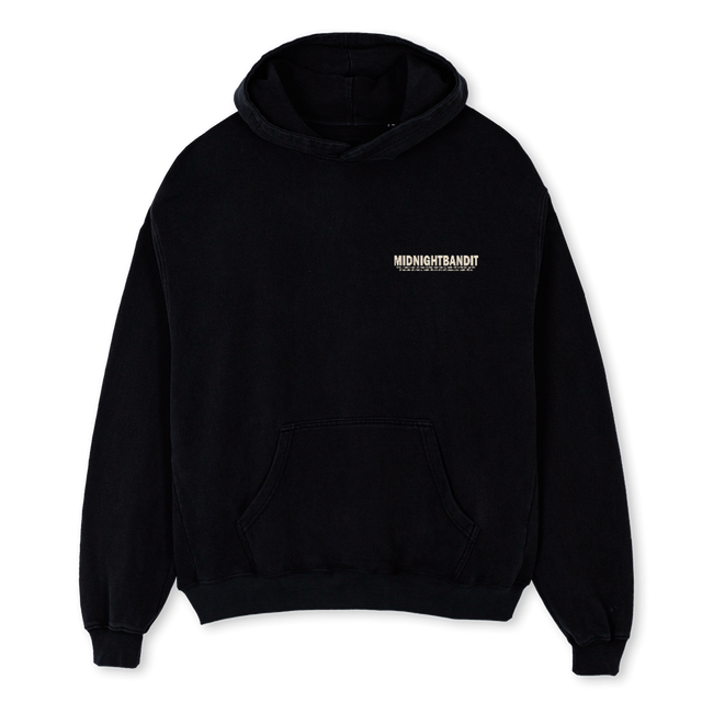 WAR H Black Oversized Hoodie.