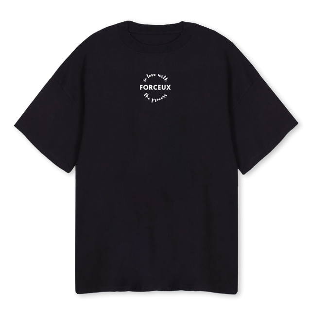 LOVE THE PROCESS T Black Oversized Tee.