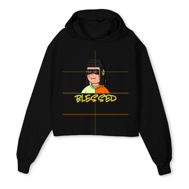 POSSE W H C Black Cropped Hoodie.