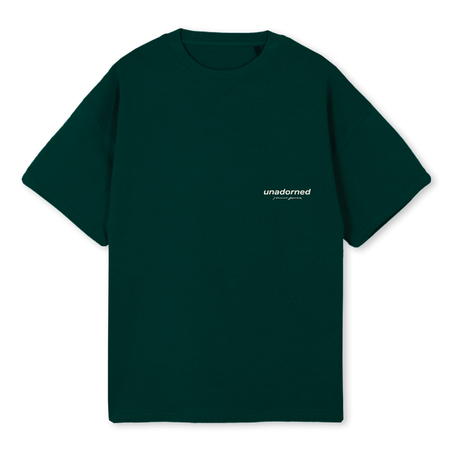 UNADORNED T SHIRT Wild Green Oversized Tee.