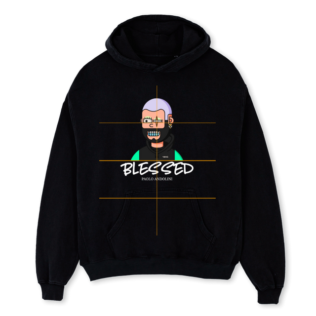 POSSE M H B Black Oversized Hoodie.