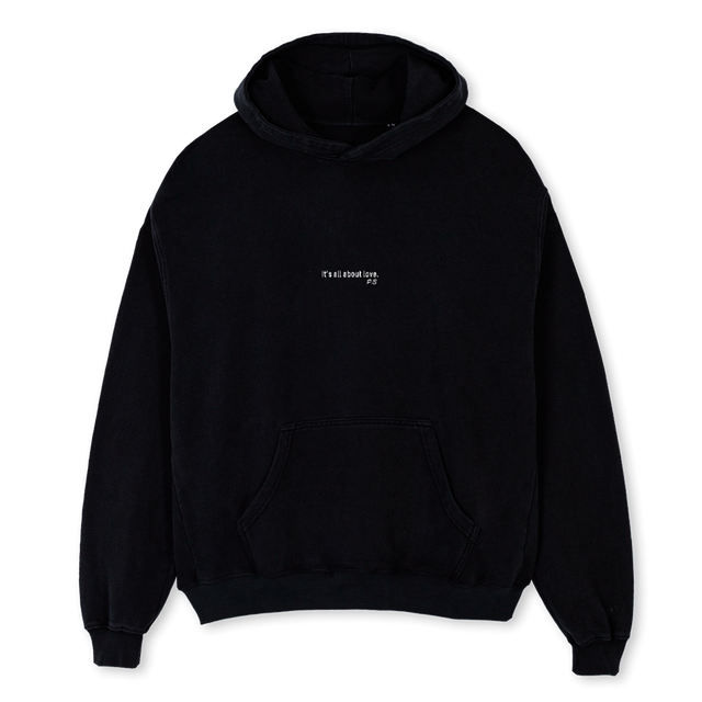 PLACIDO STUDIOS Black Oversized Hoodie.