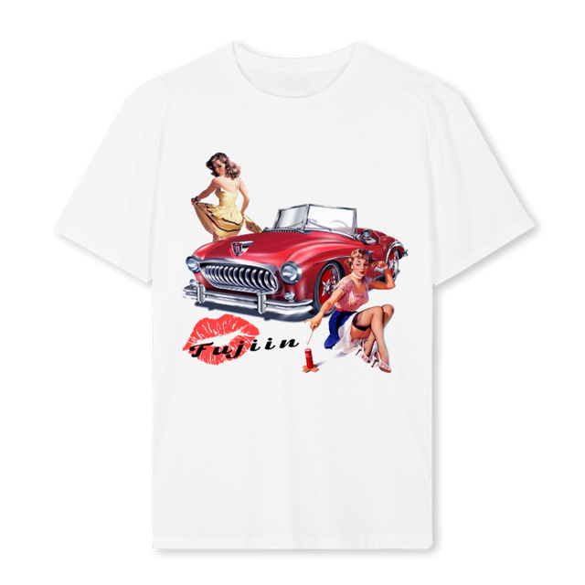 RETRO GIRL T White Regular Tee.