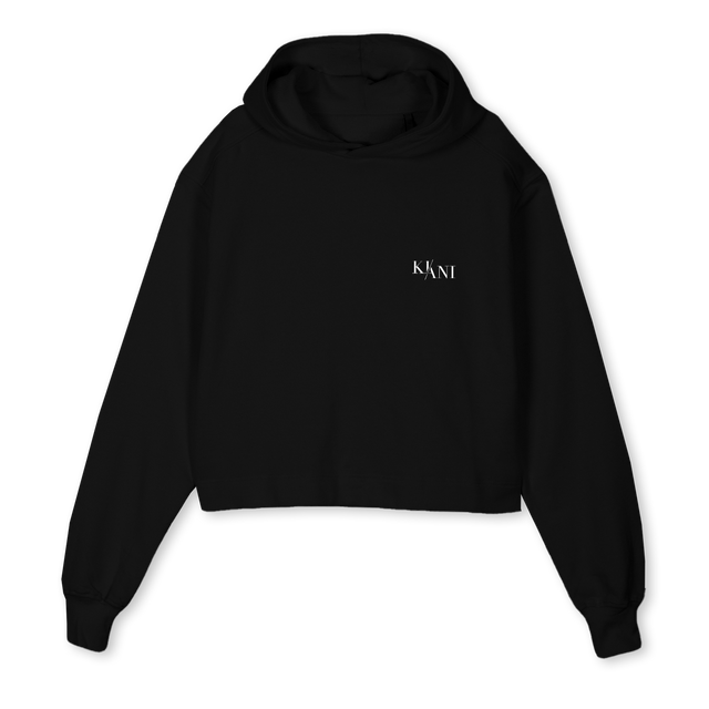 NEW KIANI LIMITED SWEAT Black Cropped Hoodie.