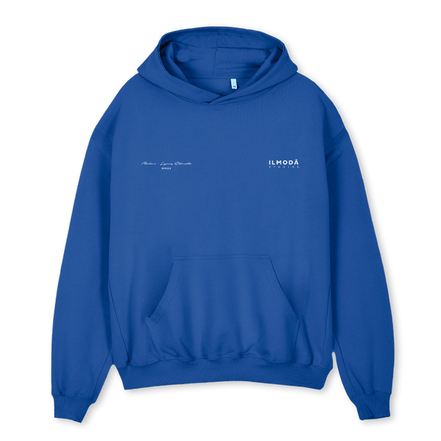 M H BLUE Cobalt Blue Oversized Hoodie.