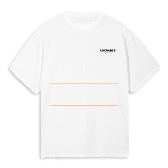 TIMETRAVELADXRE White Oversized Tee.