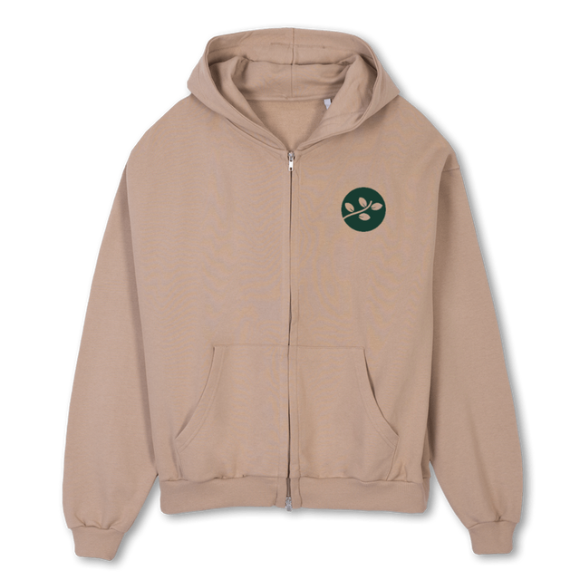 PLANTMADE Croissant Oversized Zipped Hoodie.