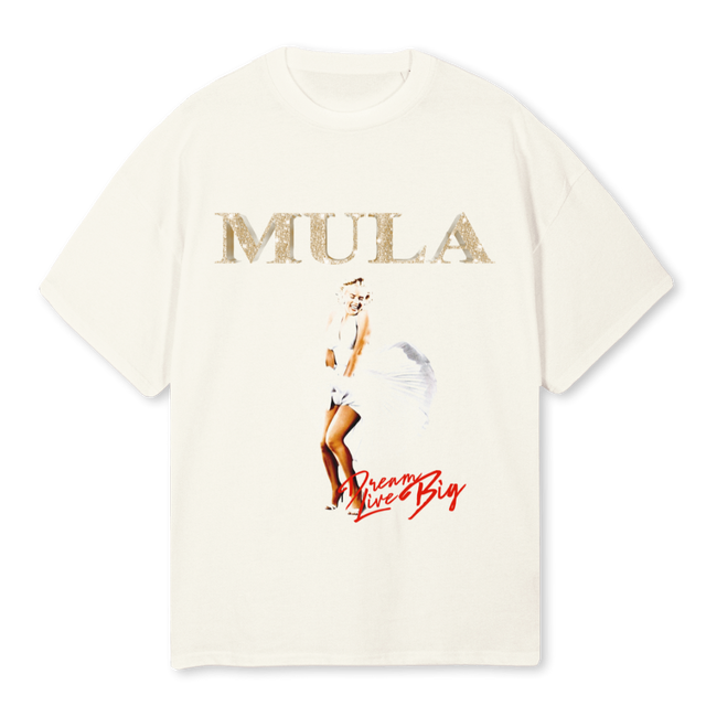 MULA BLING 2 Cream Oversized Tee.