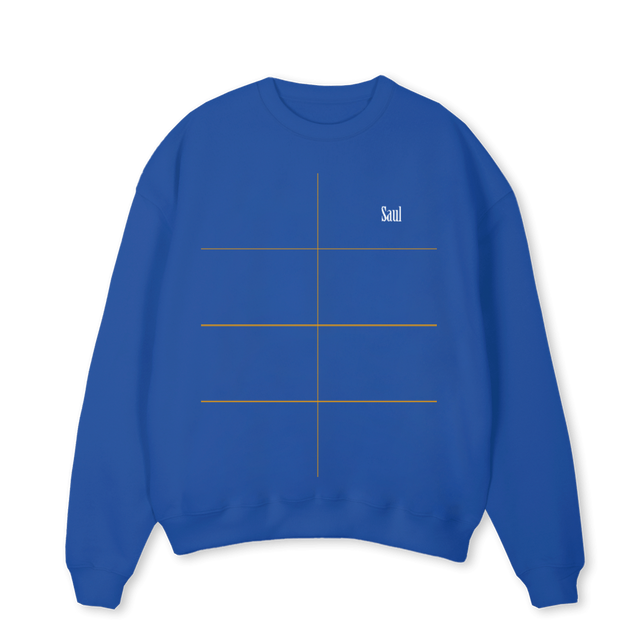 TTOKTOTKT Cobalt Blue Oversized Crewneck Sweater.