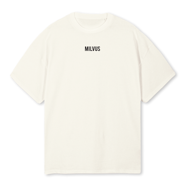 MILVUS Cream Oversized Tee.