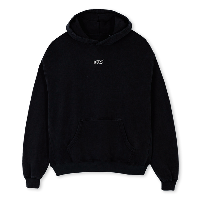 SNAKE Black Oversized Hoodie.