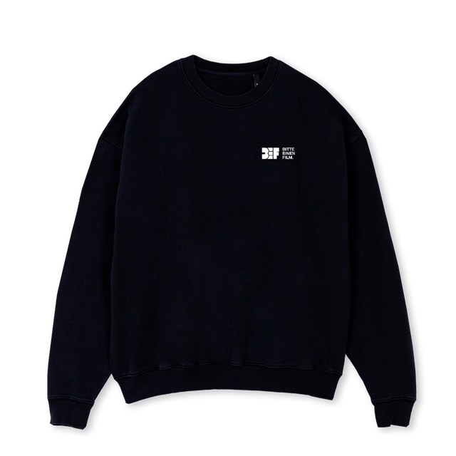 BEF GANG SWEATER Black Oversized Crewneck Sweater.