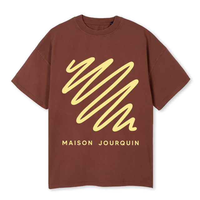 TMJ GRAFF BEIGE FULL Vintage Brown Oversized Tee.