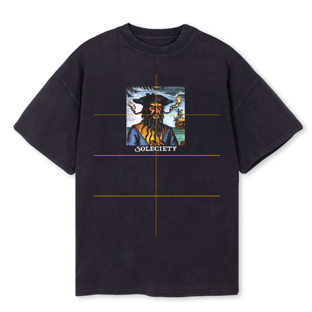 GASPY Vintage Black Oversized Tee.