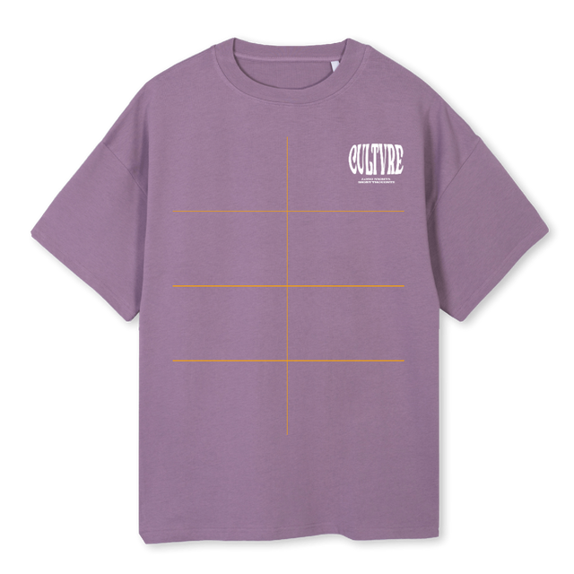 CULTVRE PURPLE Purple Oversized Tee.