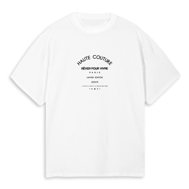 HAUTECOUTURENEW White Oversized Tee.