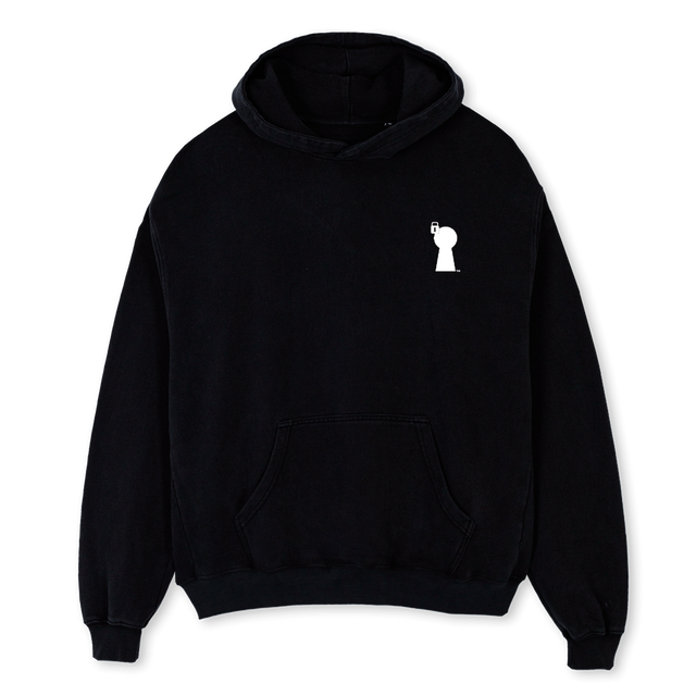 KEY Black Oversized Hoodie.