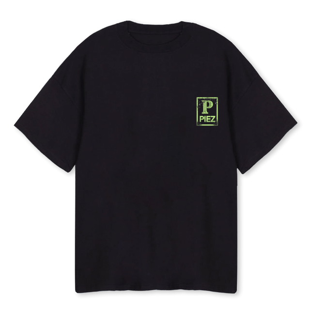 PIEZ HALLOWEEN GREEN Black Oversized Tee.