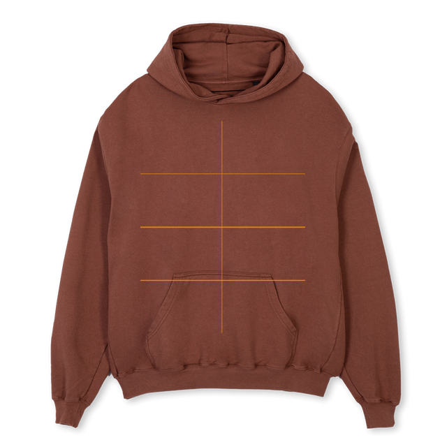 NAEGATIV CLUB HOODIE Vintage Brown Oversized Hoodie.