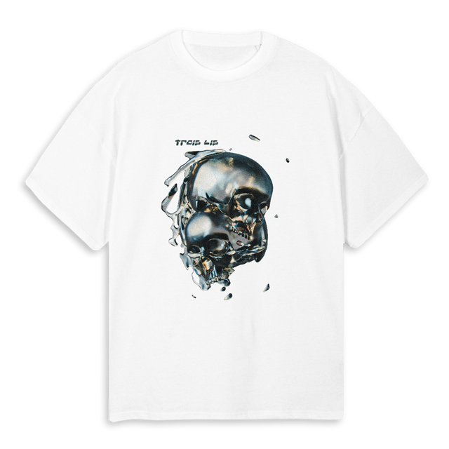 SKULL T White Oversized Tee.